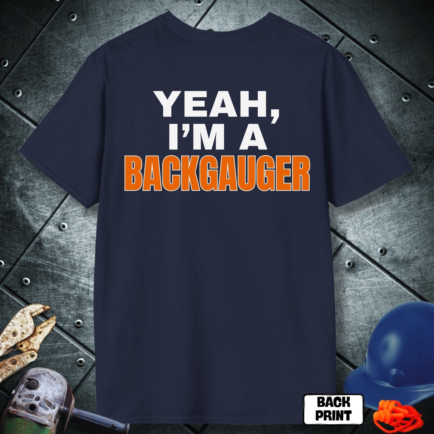 Navy Backgauger tshirt