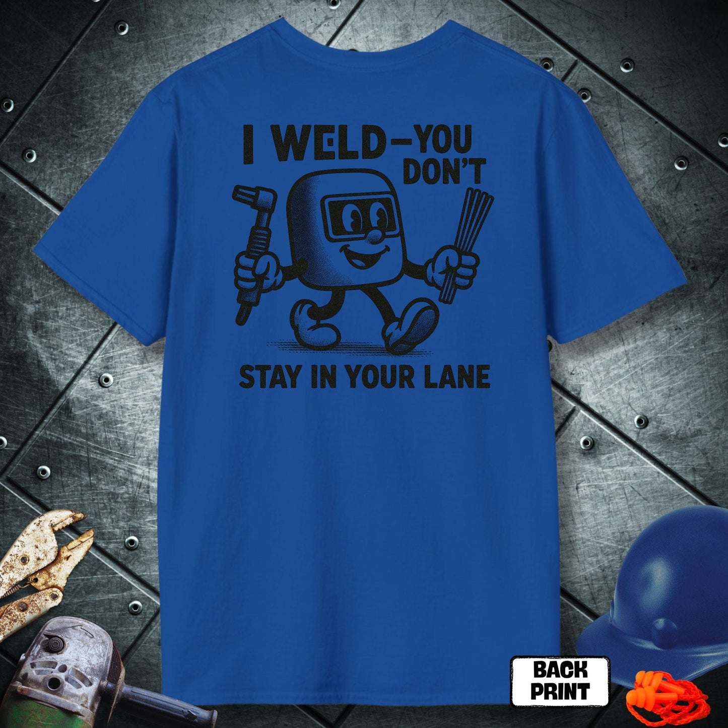 Royal Alpha welder tshirt