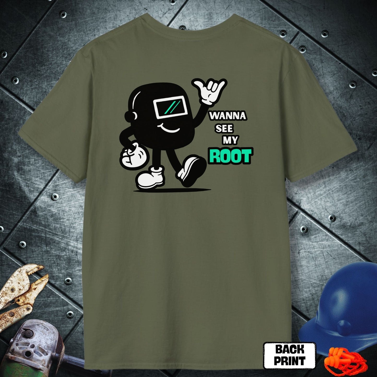 Military Green Root Game Tshirt