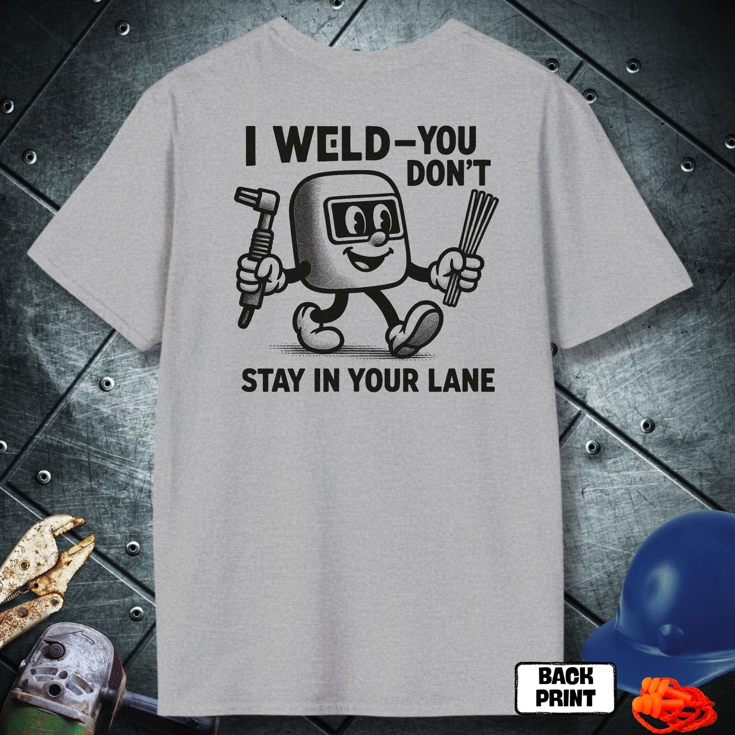 Grey Alpha welder tshirt