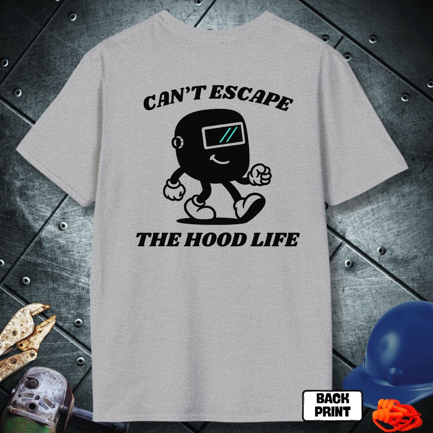 Sport Grey Hood Trapped Backprint