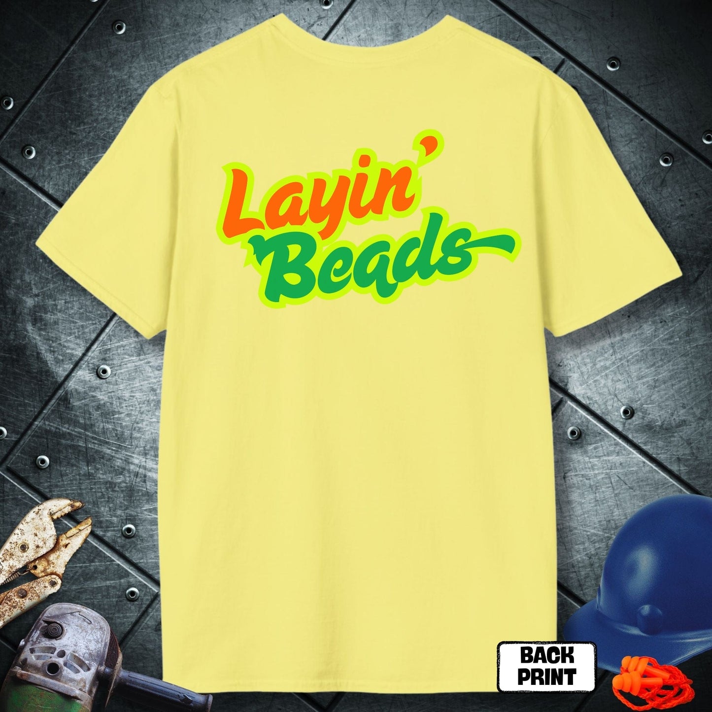 Cornsilk Layin Beads Welder tshirt