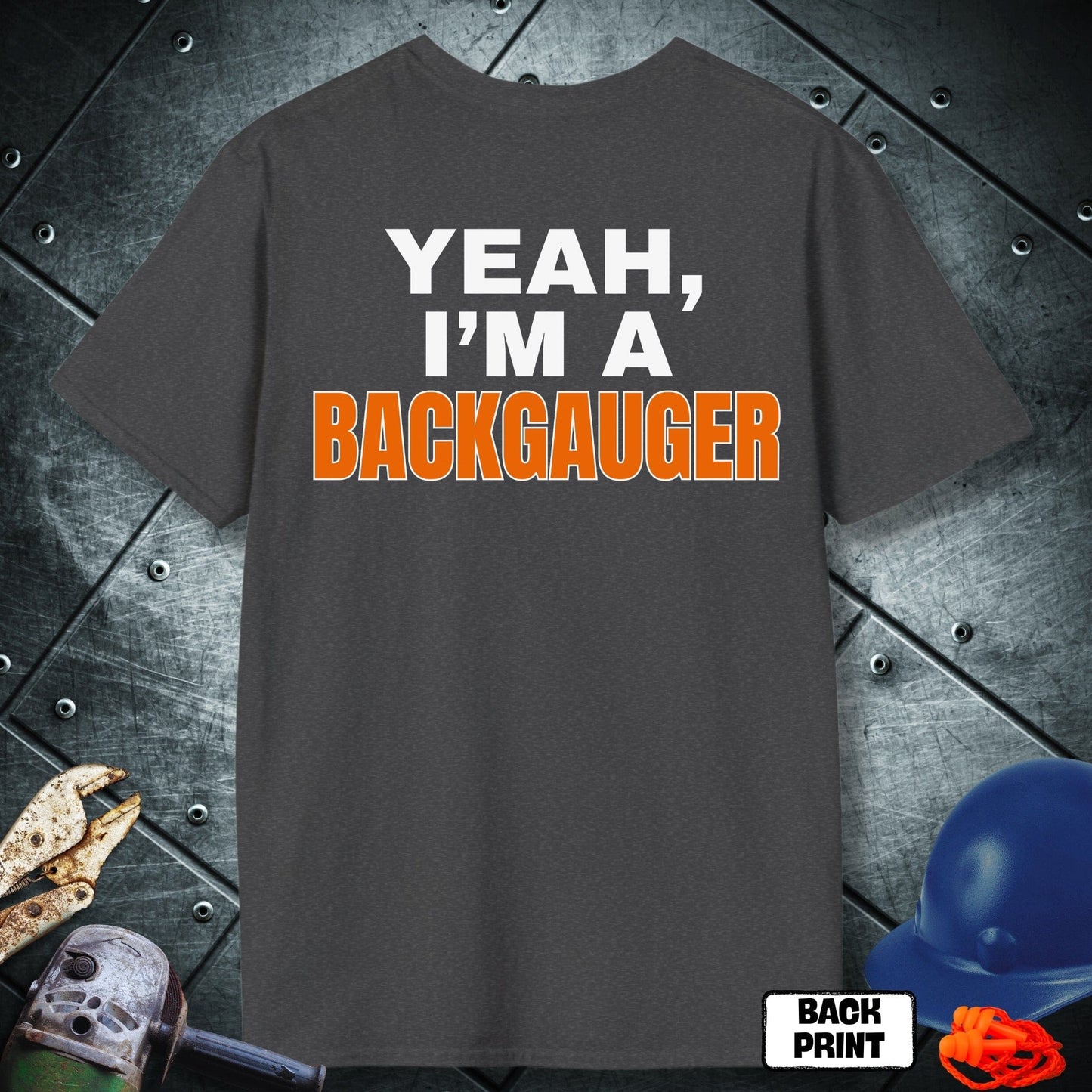 Dark Heather Backgauger tshirt
