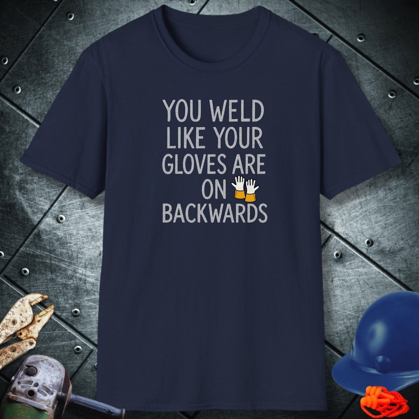 Backwards Man welder shirt