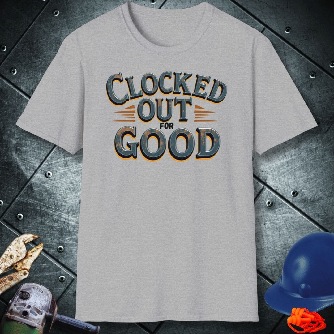 CLOCKED OUT | TRADE SAYINGS T-SHIRT