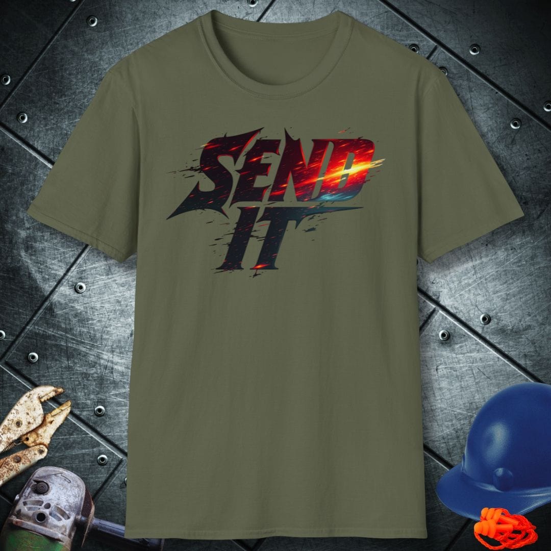 SEND IT FULL THROTTLE | TRADE SAYINGS T-SHIRT