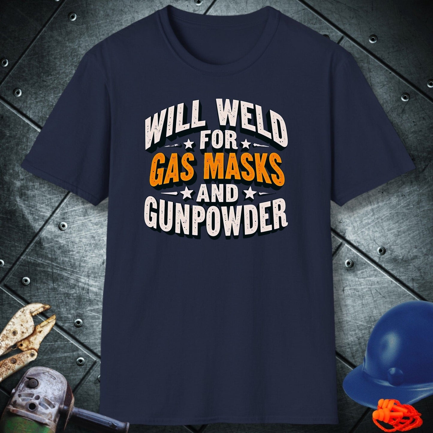 GASMASKS&Gunpowder welding shirt