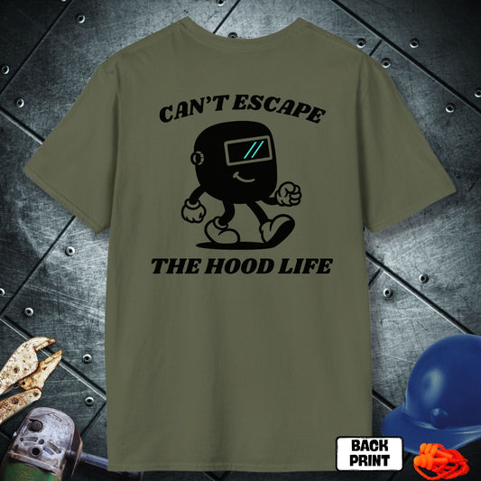 Military Green Hood Trapped Backprint