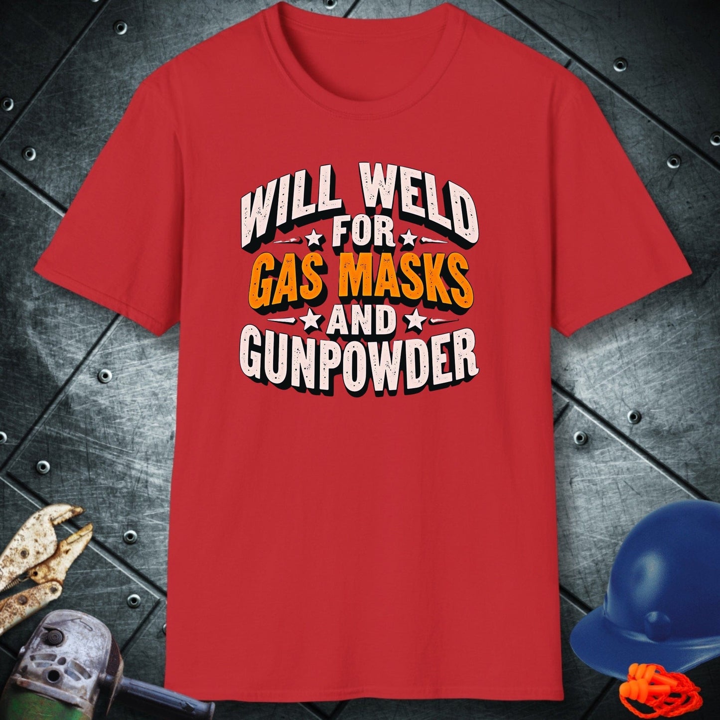 GASMASKS&Gunpowder welding shirt
